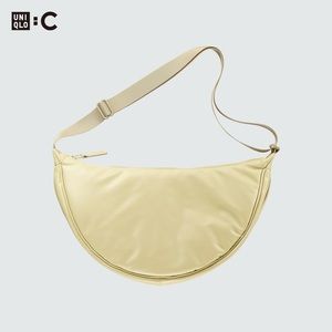NWT Uniqlo Faux Leather Round Shoulder Bag Clare Waight Keller Collab - Yellow